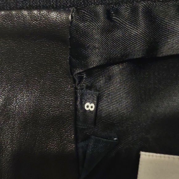 LNR Black Leather Mini Skirt Lined Size 8 Y2K Vintage - Picture 9 of 9